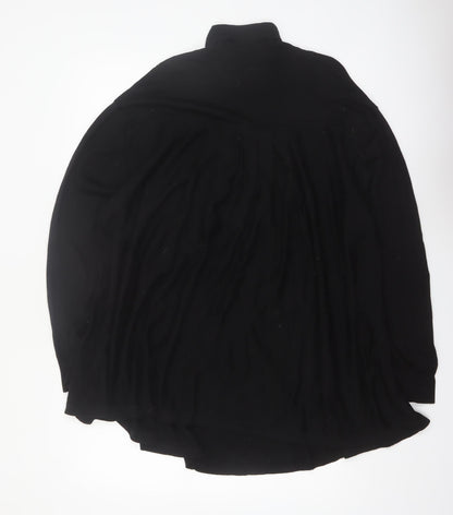 COS Womens Black Roll Neck Long Sleeve Cotton Relaxed Jumper Size 14
