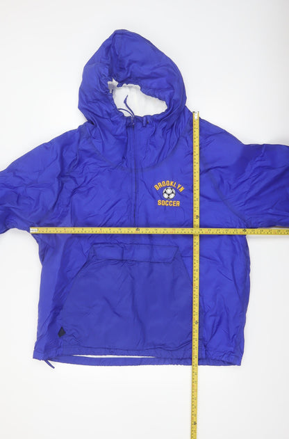Charles River Apparel Men's Blue 2XL Hooded Windbreaker Jacket
