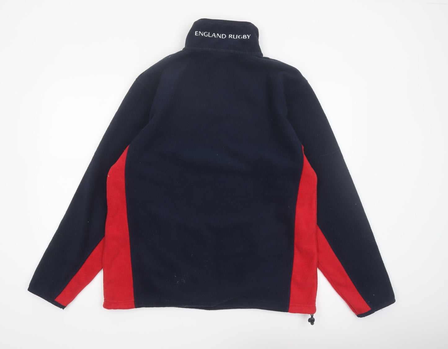 England Rugby Men's Blue Red Fleece 1/4 Zip Sweatshirt L