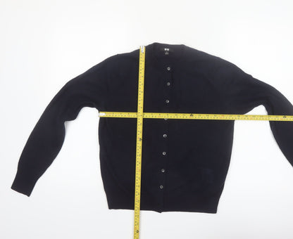 Uniqlo Women’s Black Small Crew Neck Wool Cardigan Jumper