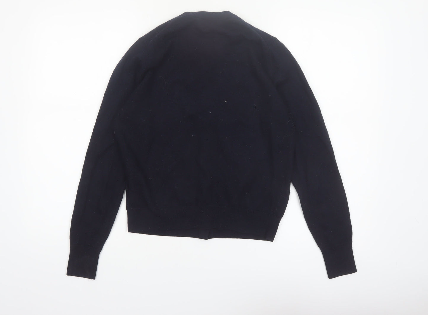 Uniqlo Women’s Black Small Crew Neck Wool Cardigan Jumper