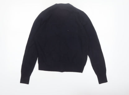 Uniqlo Women’s Black Small Crew Neck Wool Cardigan Jumper