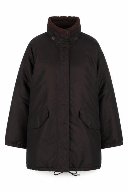 Current Seen Women's Brown Parka Jacket Size M Cotton Blend Lined