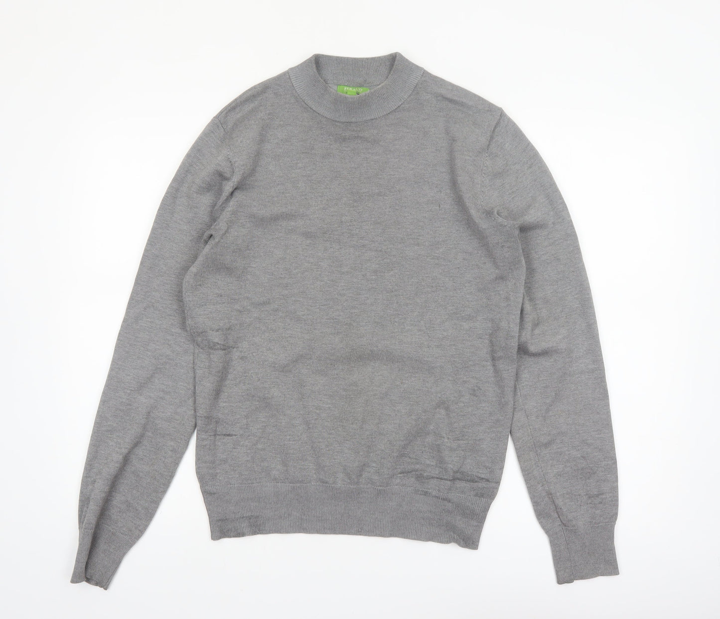 Feraud Men’s Grey Crew Neck Viscose Knit Pullover Jumper M