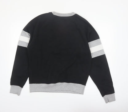 Champion Men's Black Grey Pullover Sweatshirt M Logo Sports Style