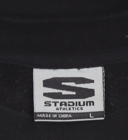 Stadium Athletics Men's Black Cowboys Graphic Pullover Sweatshirt L