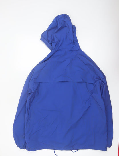 RedHead Men Blue Hooded Waterproof Rain Coat Jacket Size M