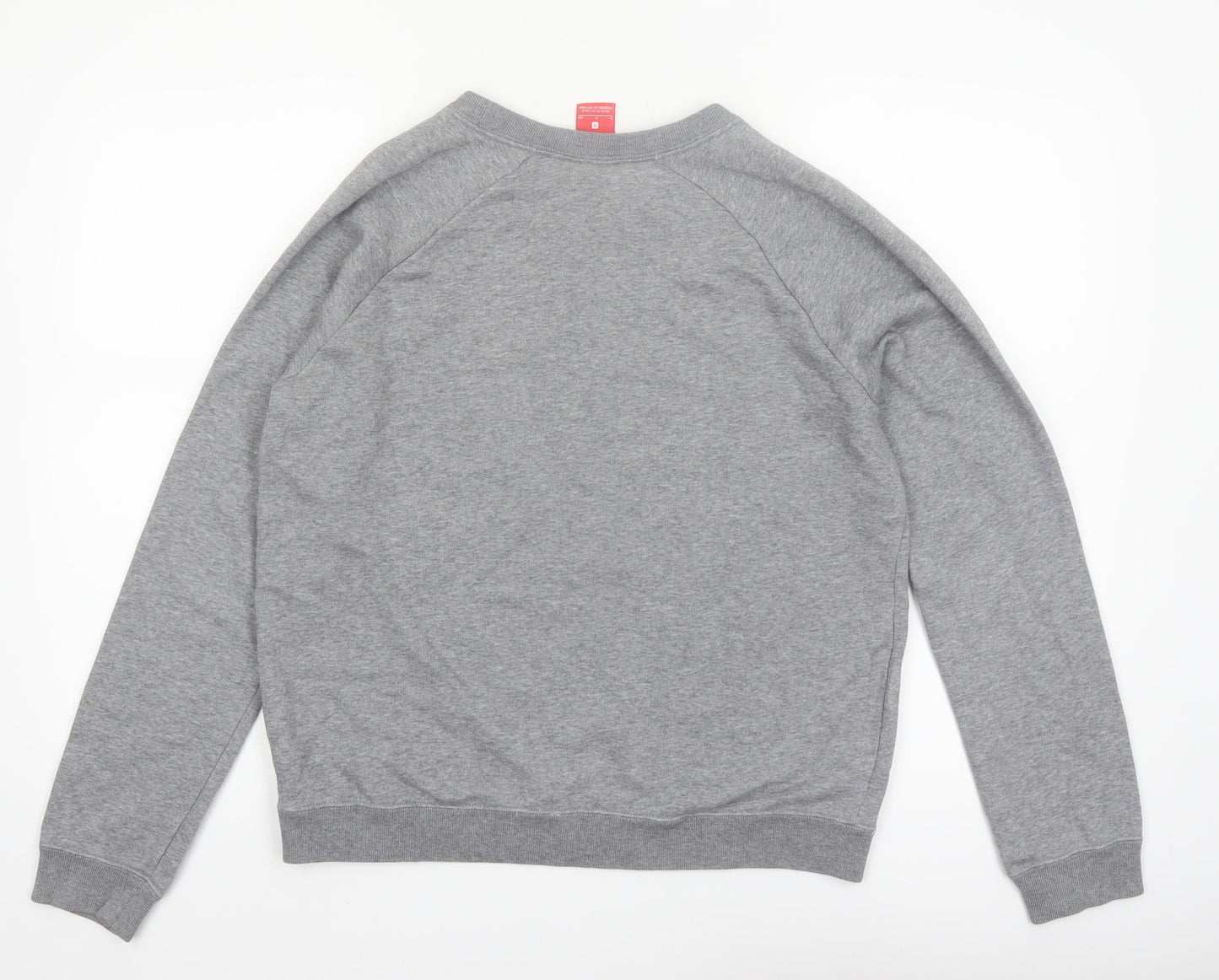 Nike Women Grey Small Pullover Sweatshirt Crew Neck Long Sleeve