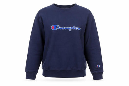 Champion Womens Navy Reverse Weave Sweatshirt Medium Cotton Blend