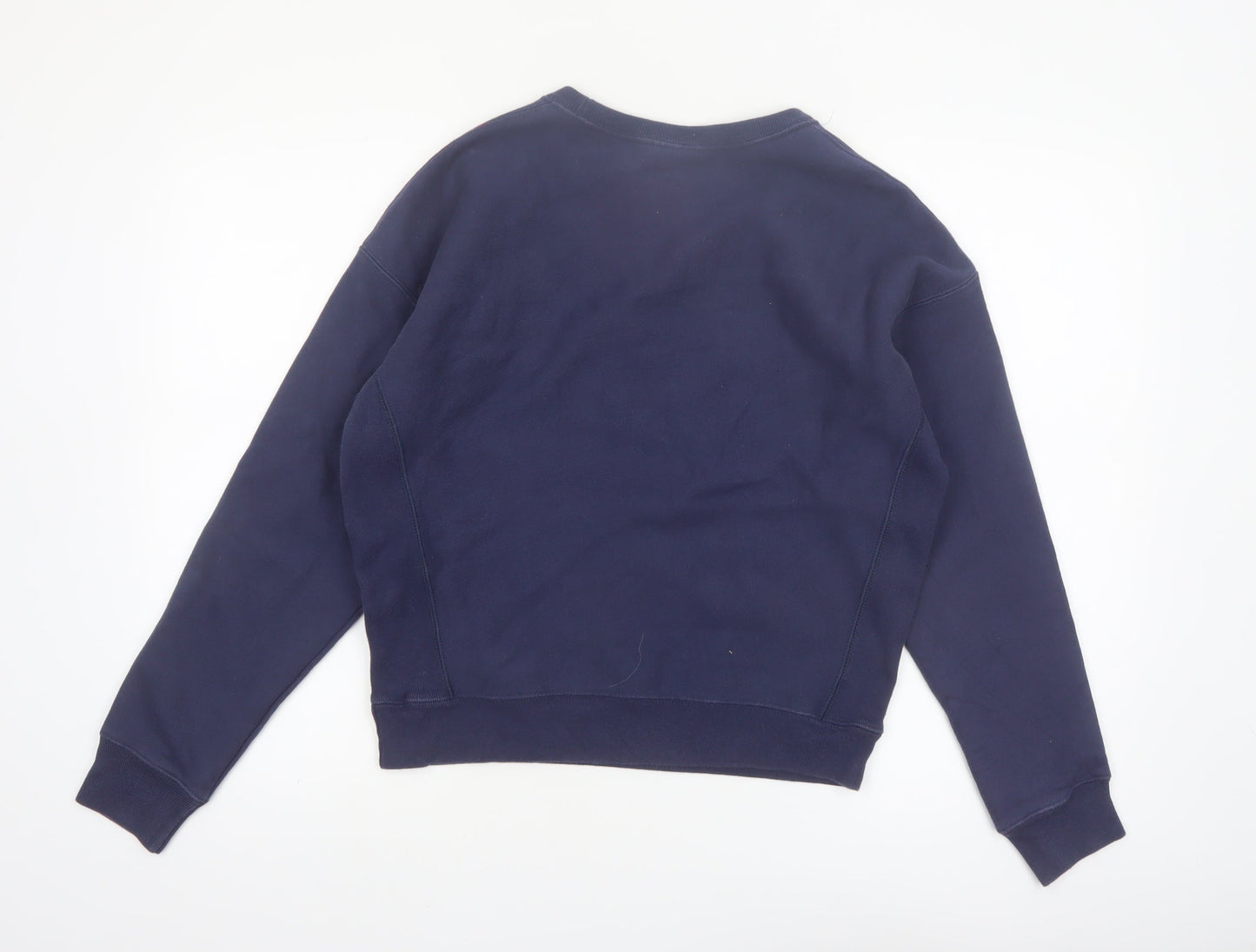Champion Womens Navy Reverse Weave Sweatshirt Medium Cotton Blend