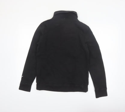 Puma Womens Black Small Pullover Sweatshirt with Logo Print