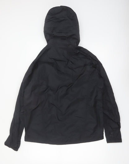 Eastern Mountain Sports Men's Black Medium Waterproof Hooded Rain Jacket