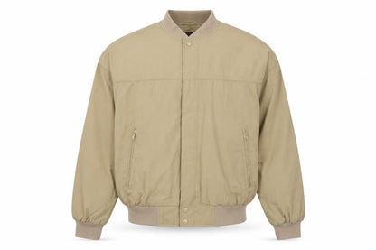 Knightsbridge Men's Beige Bomber Jacket L Polyester Cotton Casual