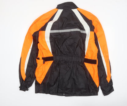 Fulmer Men's Orange Black XL Waterproof Reflective Motorcycle Jacket