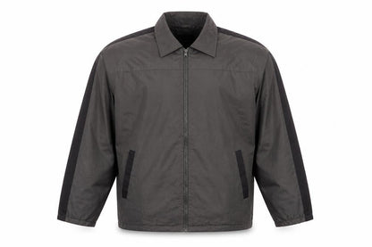 Casual Men’s Grey Polyester Full Zip Lightweight Jacket Size S