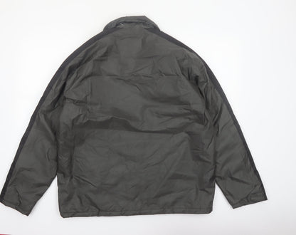 Casual Men’s Grey Polyester Full Zip Lightweight Jacket Size S