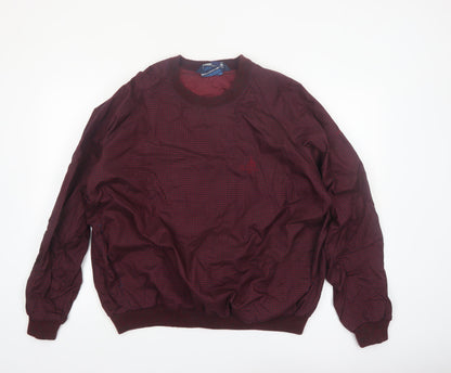 Sunderland of Scotland Men's Red Check Pullover Sweatshirt L Waterproof