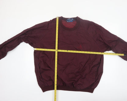 Sunderland of Scotland Men's Red Check Pullover Sweatshirt L Waterproof