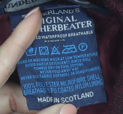 Sunderland of Scotland Men's Red Check Pullover Sweatshirt L Waterproof