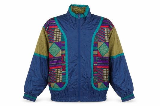 Active Stuff Men's Multicoloured 90s Nylon Windbreaker Jacket S