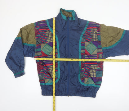 Active Stuff Men's Multicoloured 90s Nylon Windbreaker Jacket S