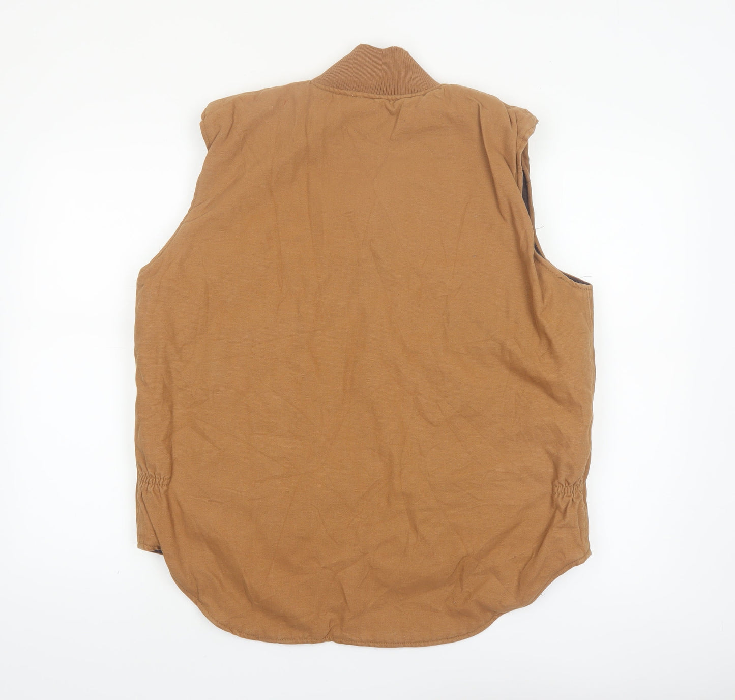 Bear River Men's Brown L Cotton Canvas Workwear Bodywarmer Waistcoat
