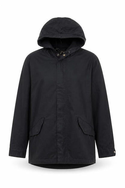 Gap Womens Black Cotton Hooded Parka Jacket Size S