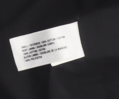Gap Womens Black Cotton Hooded Parka Jacket Size S