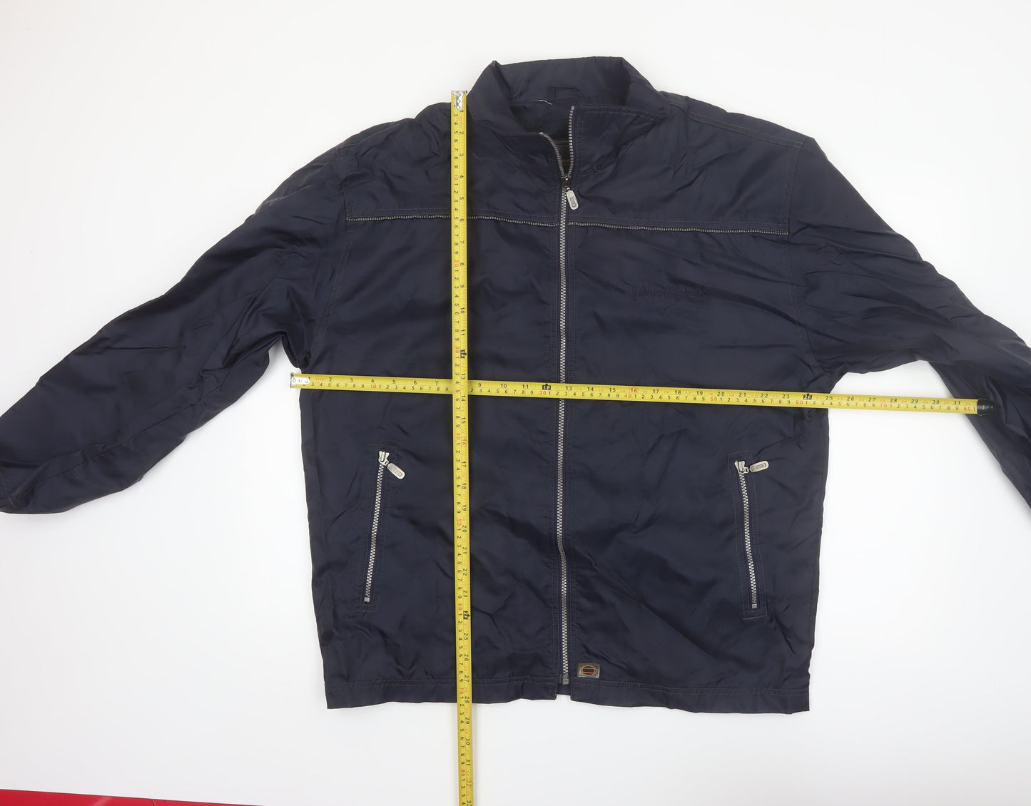 Urban North End Men's Blue Nylon Full Zip Lightweight Jacket Medium