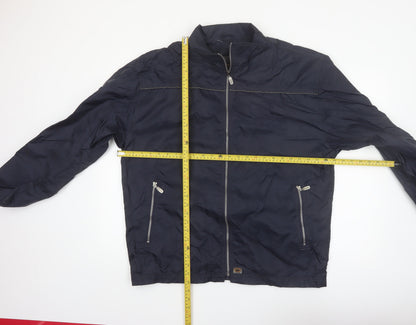 Urban North End Men's Blue Nylon Full Zip Lightweight Jacket Medium