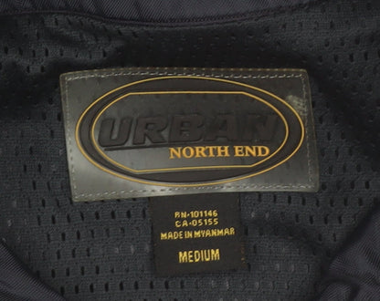 Urban North End Men's Blue Nylon Full Zip Lightweight Jacket Medium