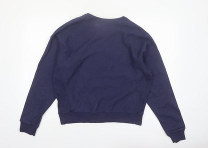 Champion Women's Navy Reverse Weave Sweatshirt Large Cotton Blend
