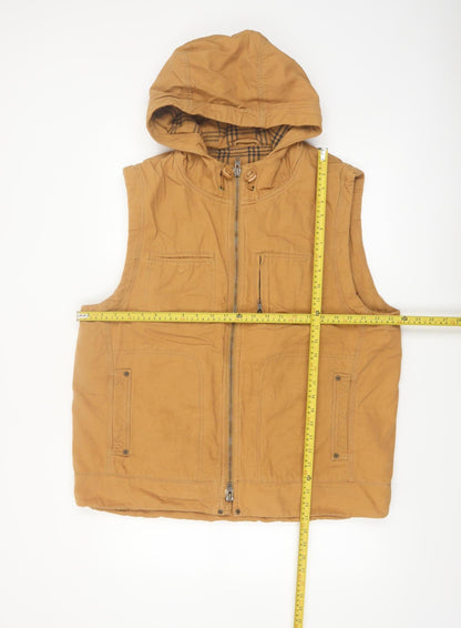 Territory Ahead Men's Brown L Hooded Cotton Bodywarmer Gilet