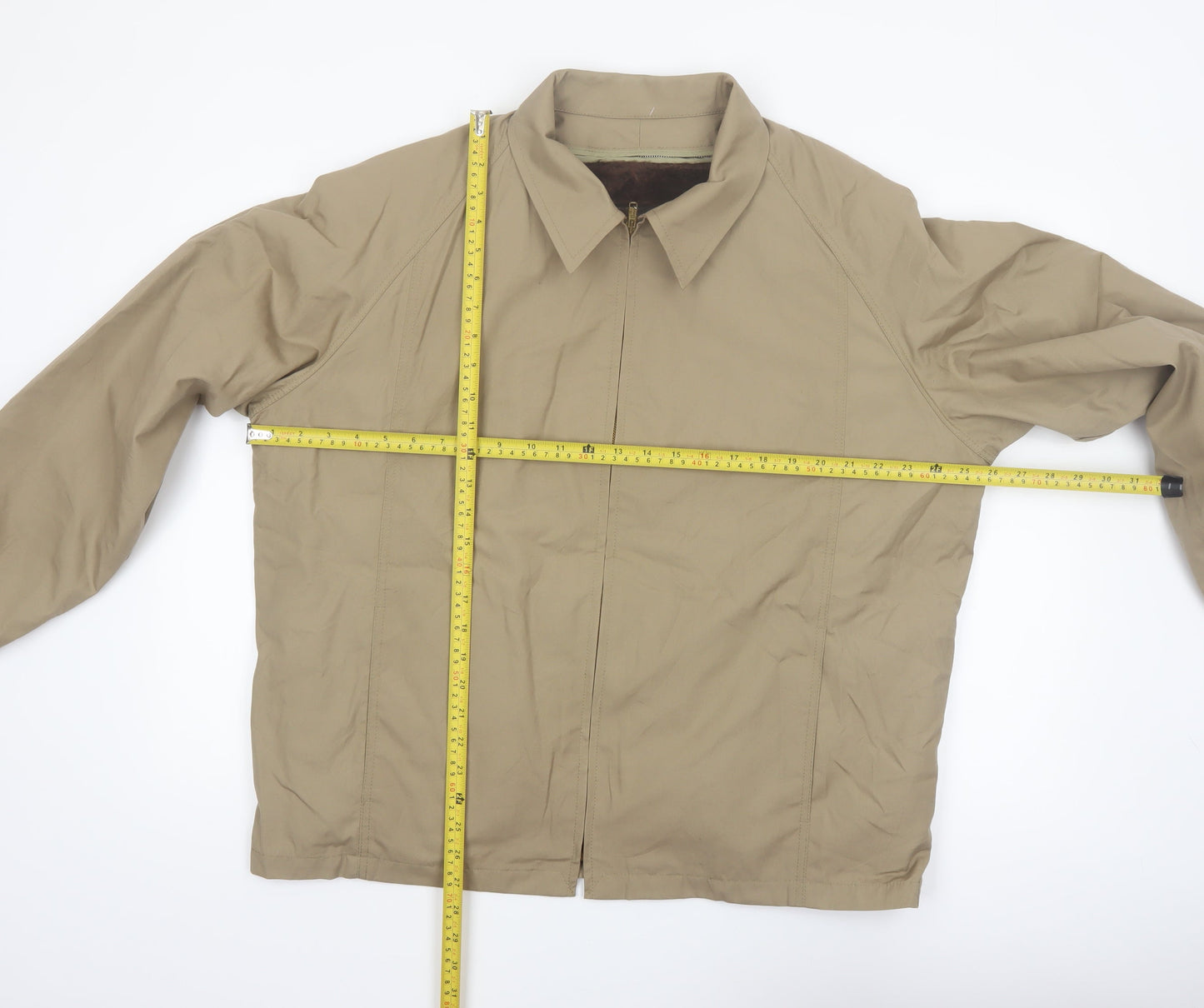 London Fog Men's Beige Water Resistant Zip Jacket Size 44 Regular