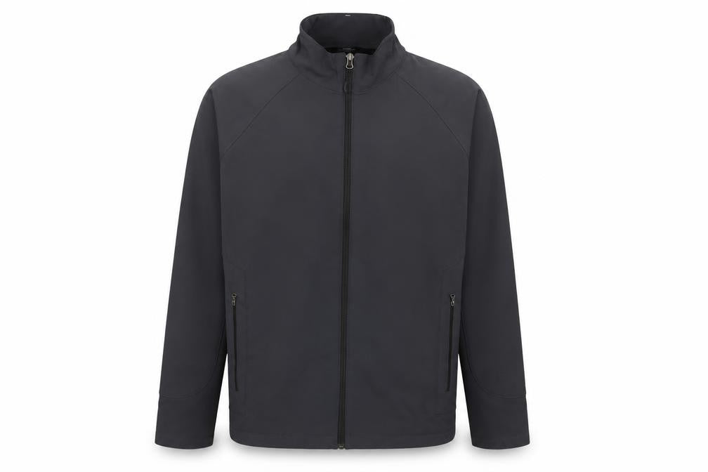 Blue Harbor Mens Black Softshell Jacket L Full Zip Windproof