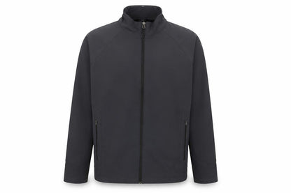 Blue Harbor Mens Black Softshell Jacket L Full Zip Windproof