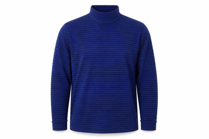 Uniqlo Men’s Blue Striped HEATTECH High Neck Long Sleeve Top 2XL
