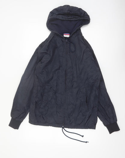 Champion Women's Blue S Hooded Windbreaker Jacket