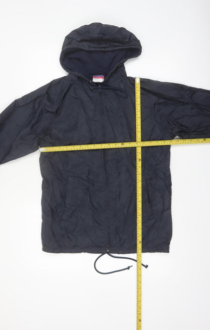 Champion Women's Blue S Hooded Windbreaker Jacket
