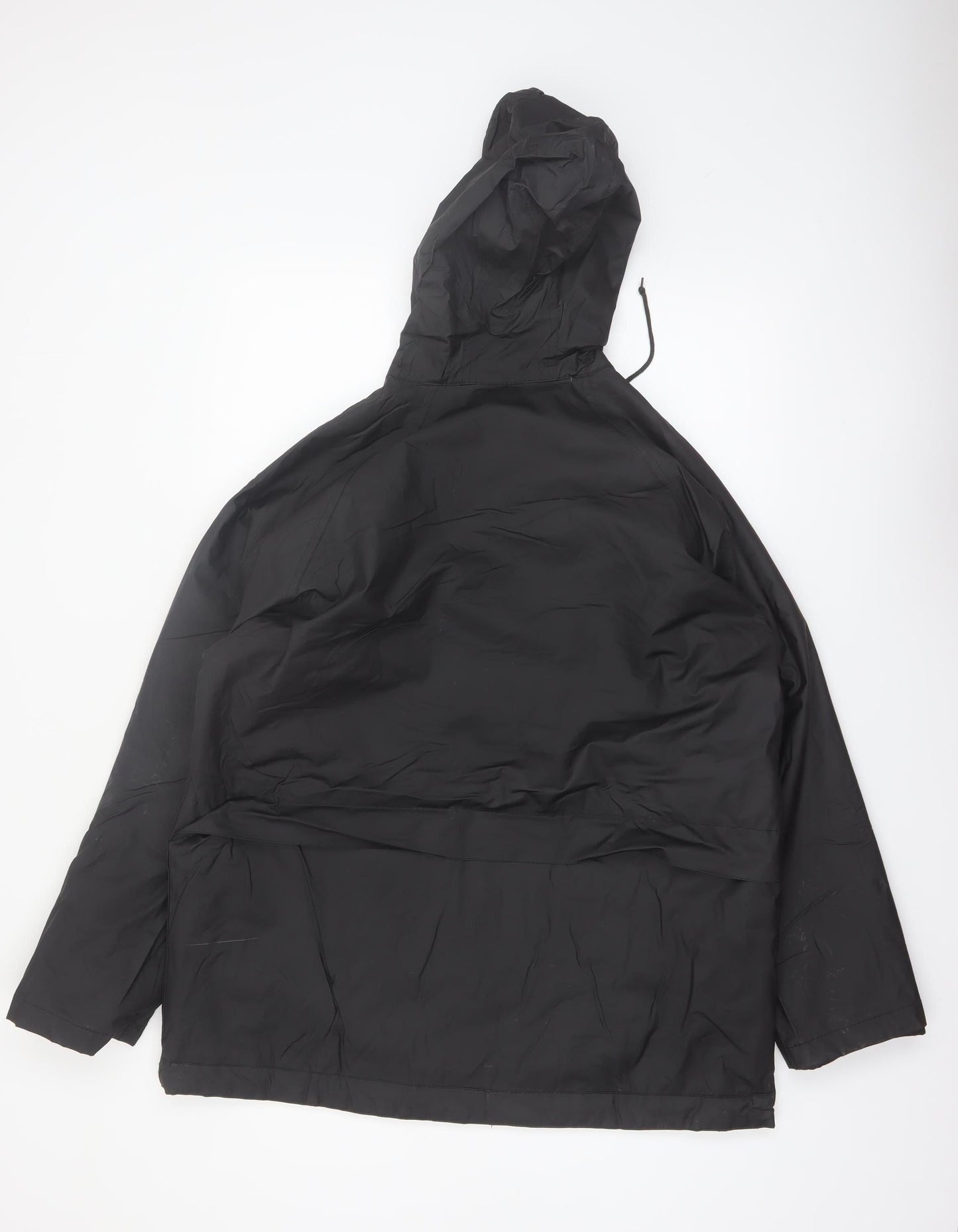 Misty Harbor Men's Black Hooded Waterproof Mid-Length Jacket Size M
