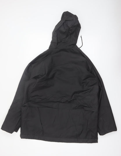 Misty Harbor Men's Black Hooded Waterproof Mid-Length Jacket Size M