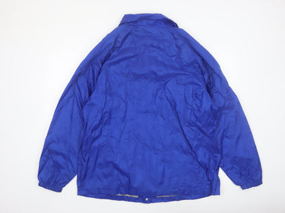 Harriton Men's Blue XL Nylon Coach Jacket Lined Casual Lightweight