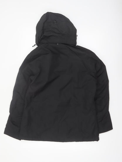 Misty Mountain Women's Black Waterproof Hooded Parka Jacket Size S