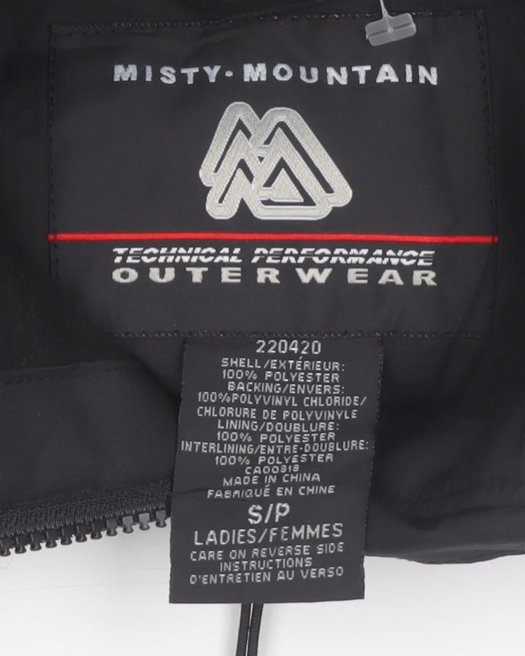 Misty Mountain Women's Black Waterproof Hooded Parka Jacket Size S