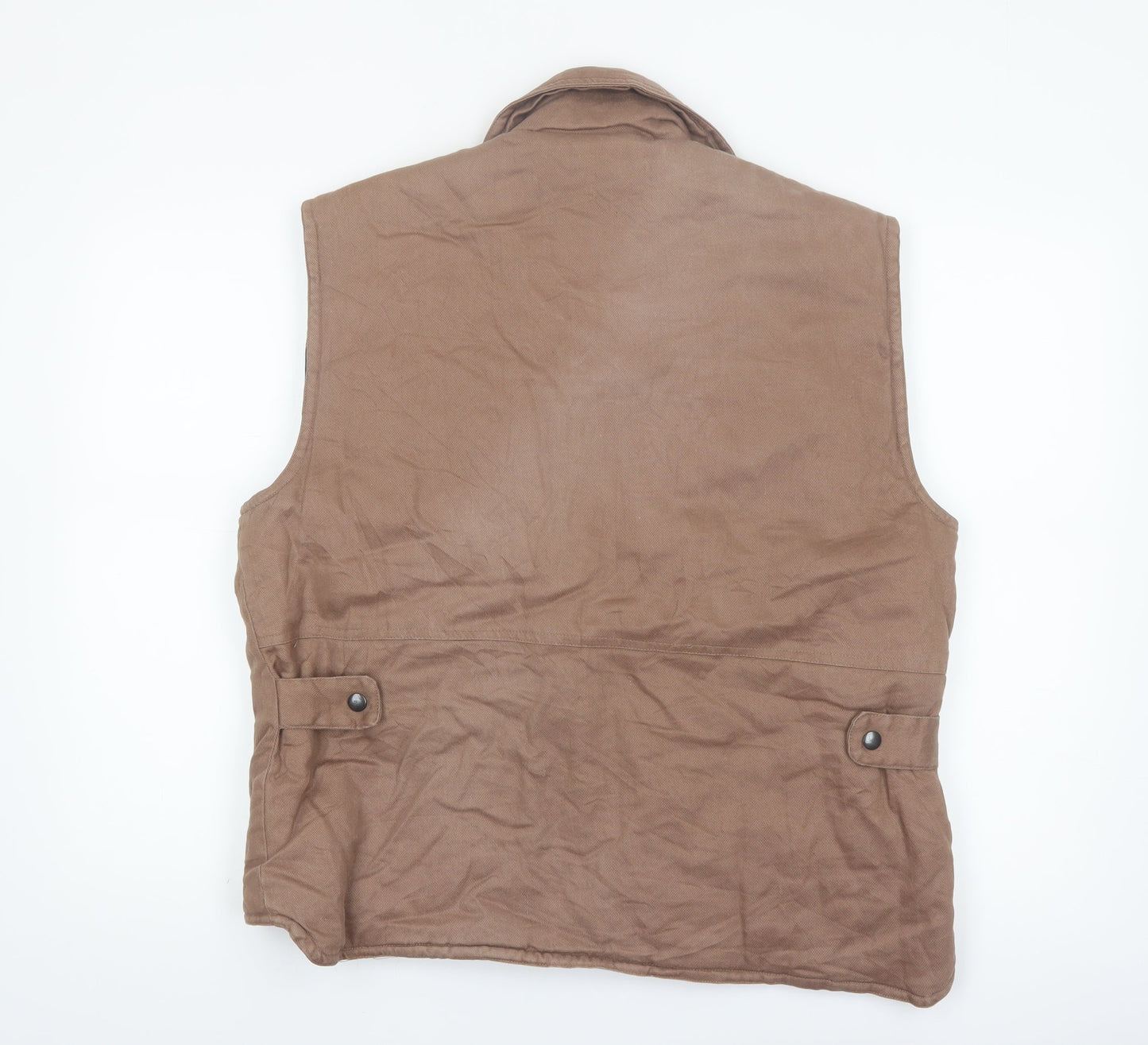 Branded Lion Men’s Brown L Padded Ramie Cotton Waistcoat Vest