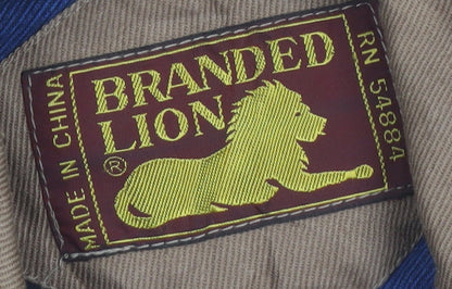 Branded Lion Men’s Brown L Padded Ramie Cotton Waistcoat Vest
