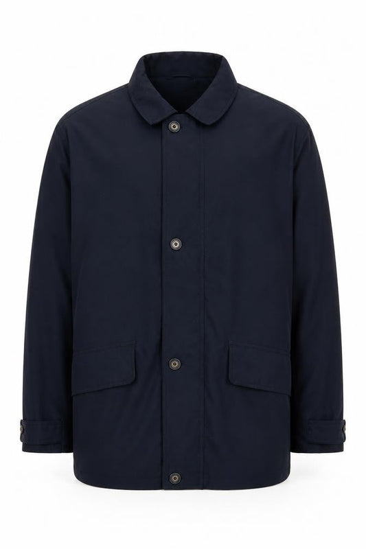 Front view of Teens Blue Polyester Casual Basic Jacket Lined, size L