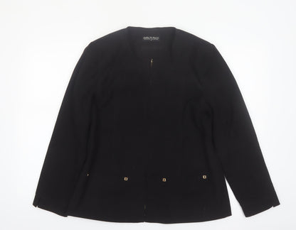 Joella Di Marco Women's Black Medium Zip Blazer Jacket