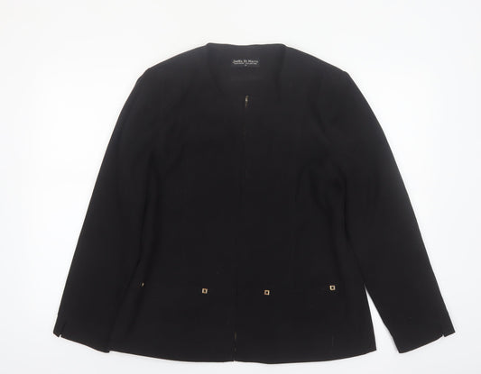 Joella Di Marco Women's Black Medium Zip Blazer Jacket