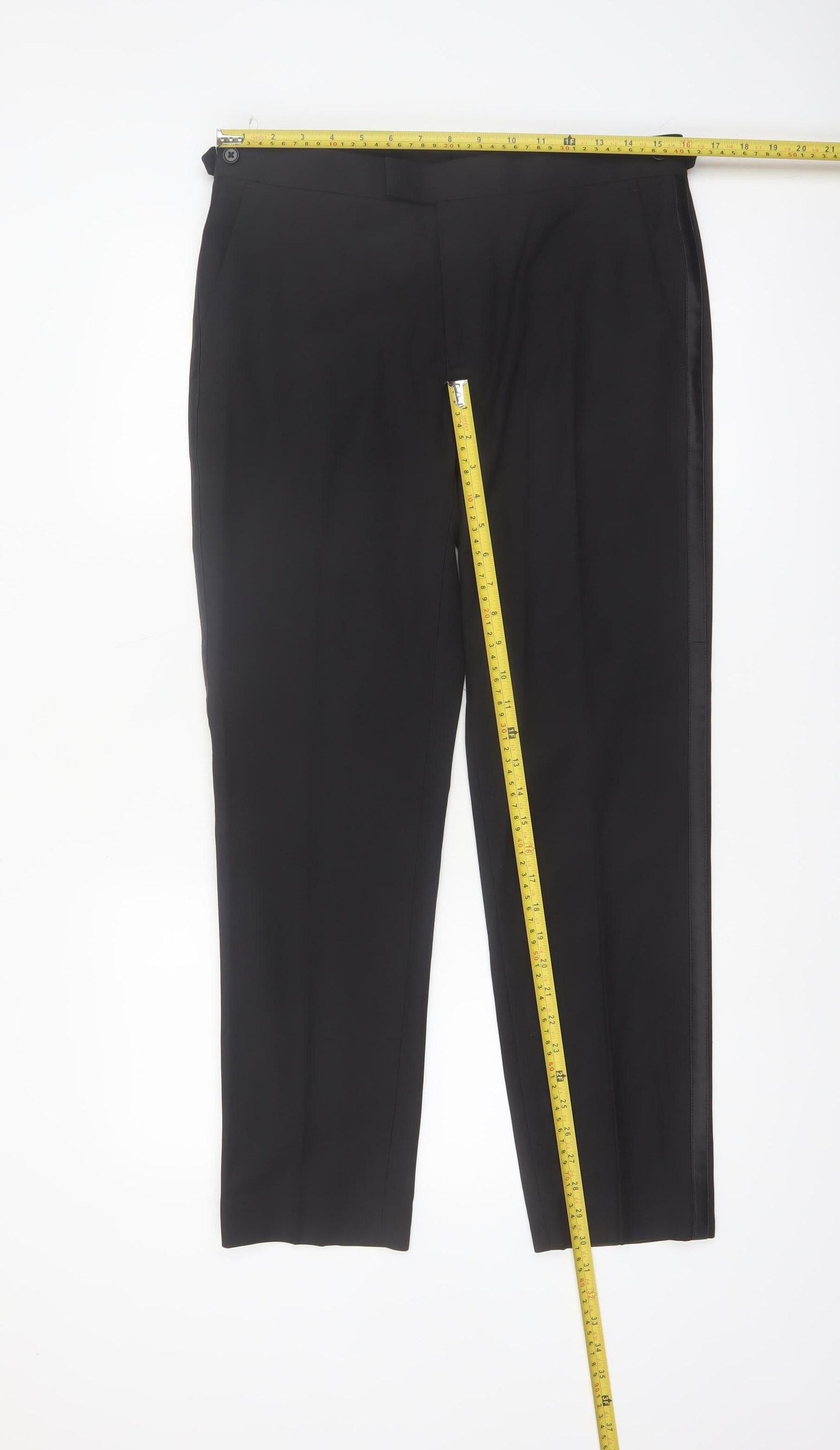 Marks and Spencer Men's Black Slim Fit Dress Pants 32S
